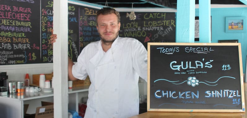 Chef Jiri "George" Zitterbart's chicken schnitzel is OMG-amazing!